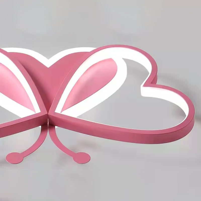 Mariposa cerca de la lámpara de techo estilo moderno lámpara de techo de metal LED para dormitorio