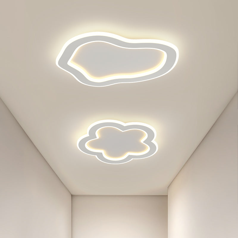 Plafonnier ombragé en métal, plafonnier LED de style moderne