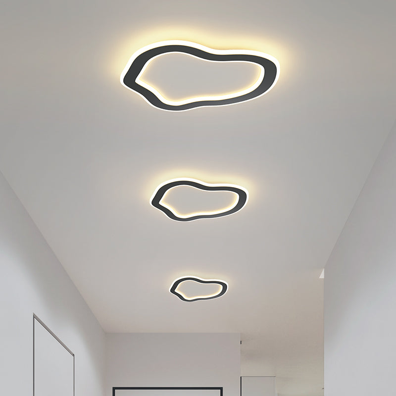 Plafonnier ombragé en métal, plafonnier LED de style moderne