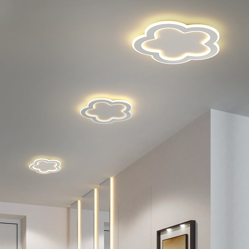 Plafonnier ombragé en métal, plafonnier LED de style moderne