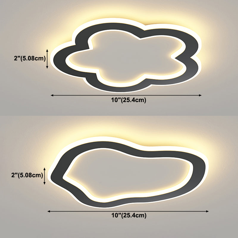 Plafonnier ombragé en métal, plafonnier LED de style moderne