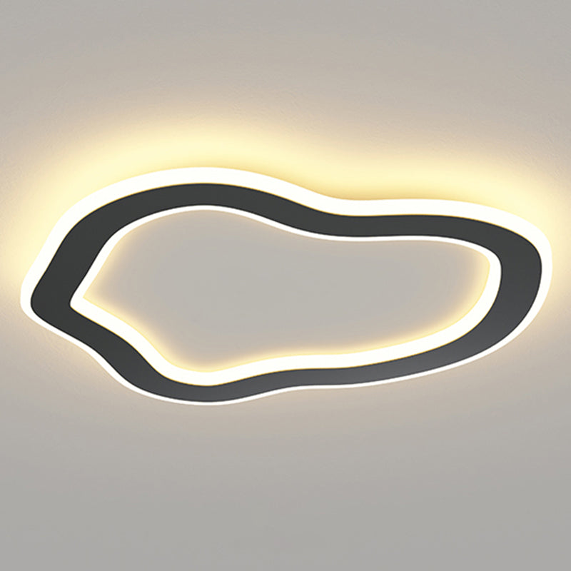 Plafonnier ombragé en métal, plafonnier LED de style moderne