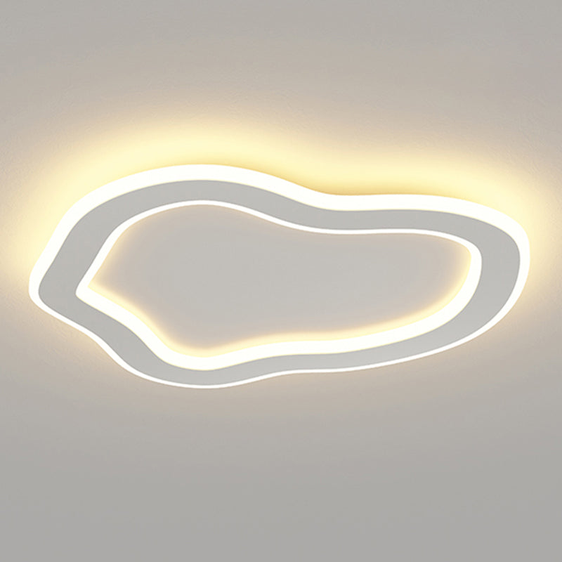 Plafonnier ombragé en métal, plafonnier LED de style moderne
