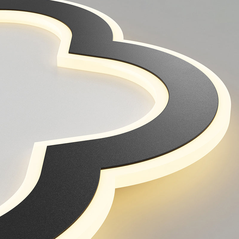 Plafonnier ombragé en métal, plafonnier LED de style moderne