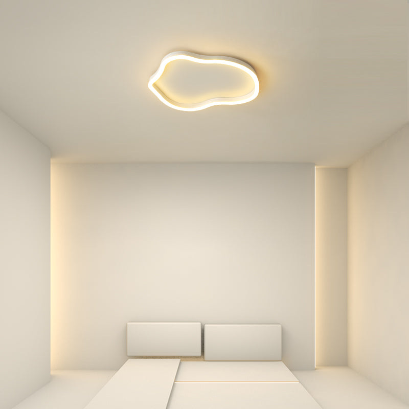Metal Cloud Ceiling Fixture Nordic Style LED Close to Ceiling Lamp in White
