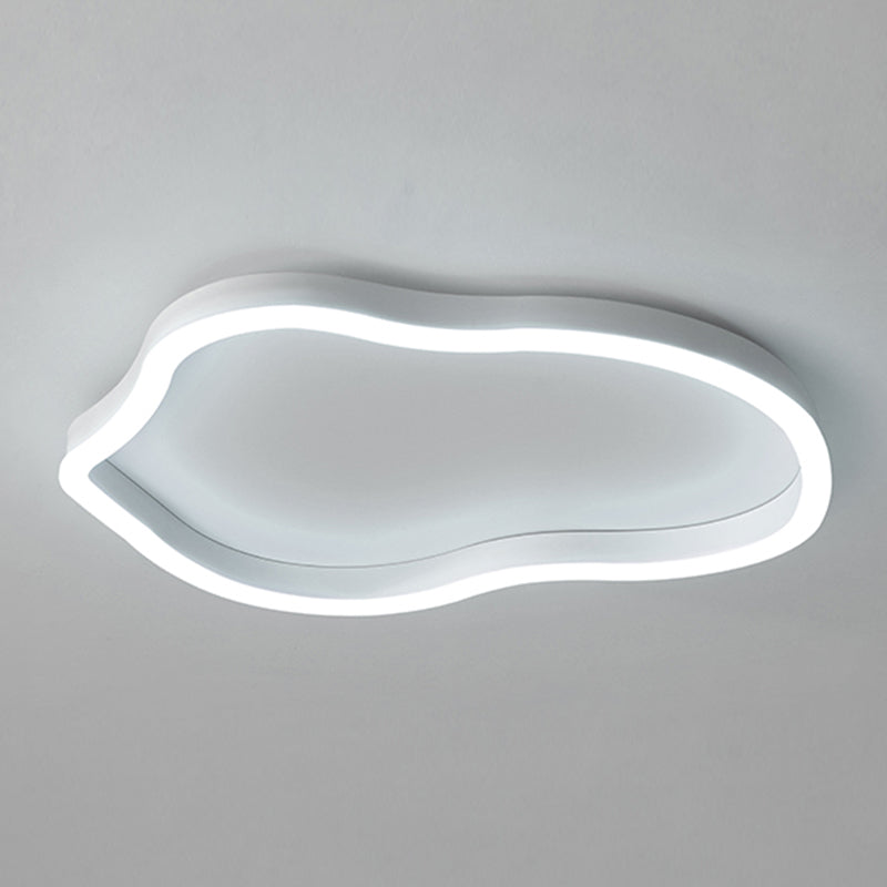 Metal Cloud Ceiling Fixture Nordic Style LED Close to Ceiling Lamp in White