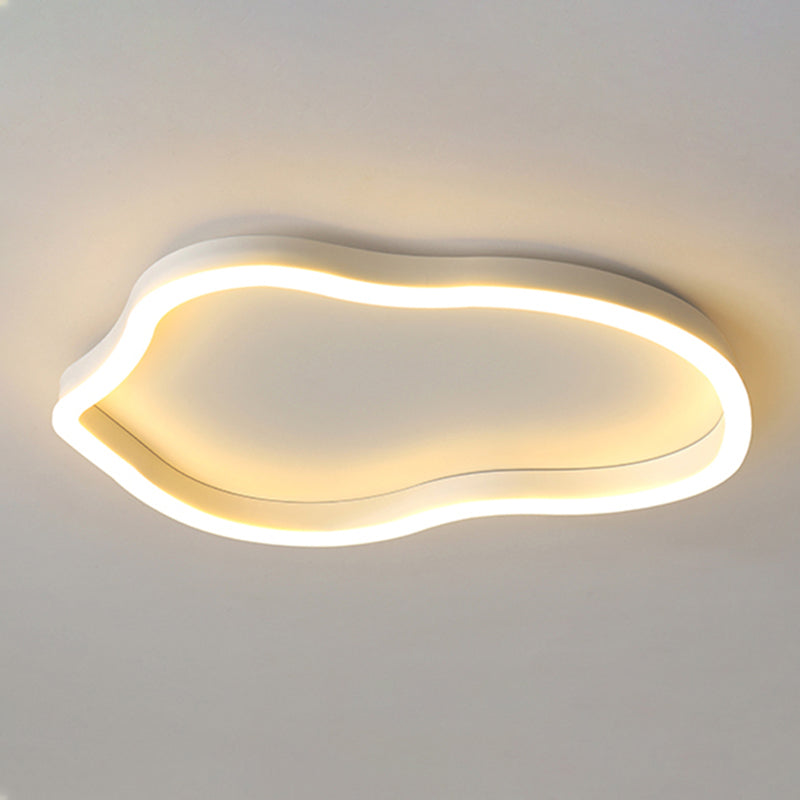 Metal Cloud Ceiling Fixture Nordic Style LED Close to Ceiling Lamp in White