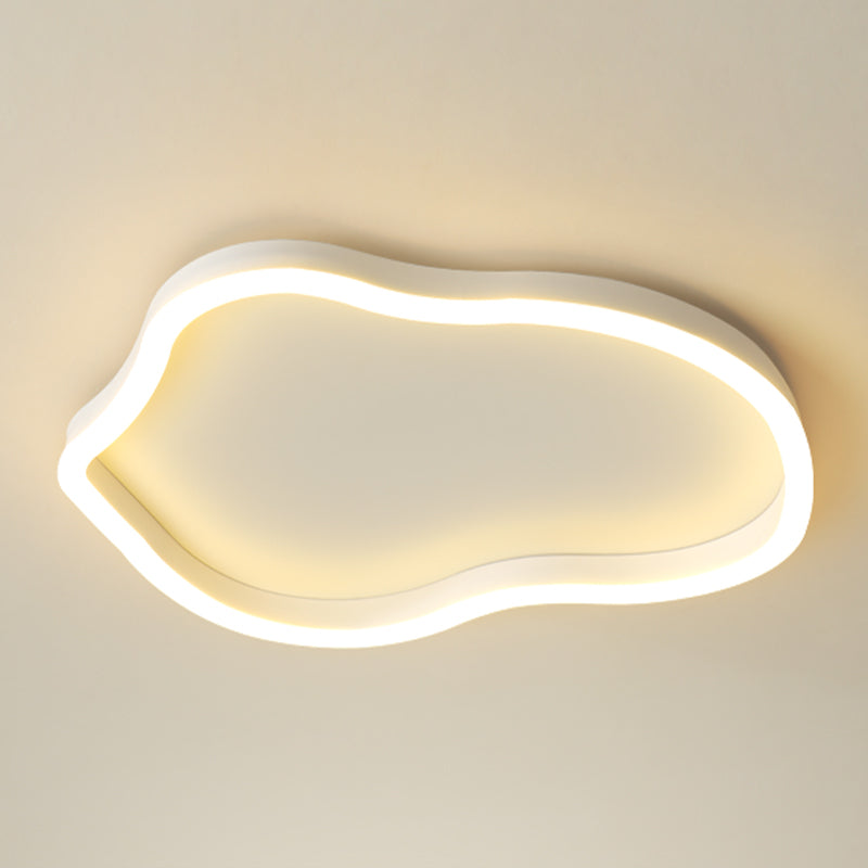 Metal Cloud Ceiling Fixture Nordic Style LED Close to Ceiling Lamp in White