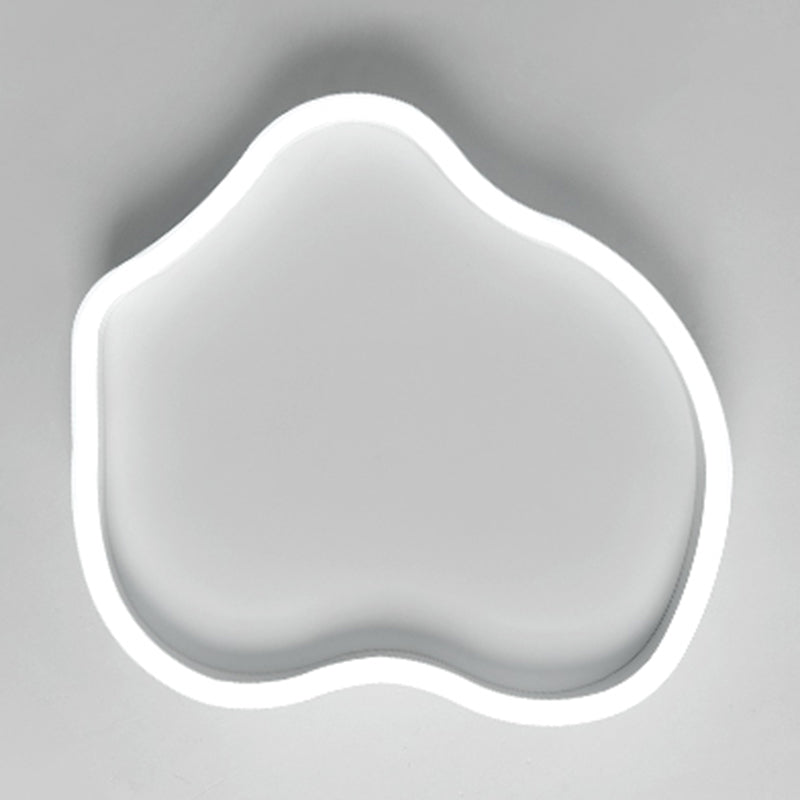Metal Cloud Ceiling Fixture Nordic Style LED Close to Ceiling Lamp in White