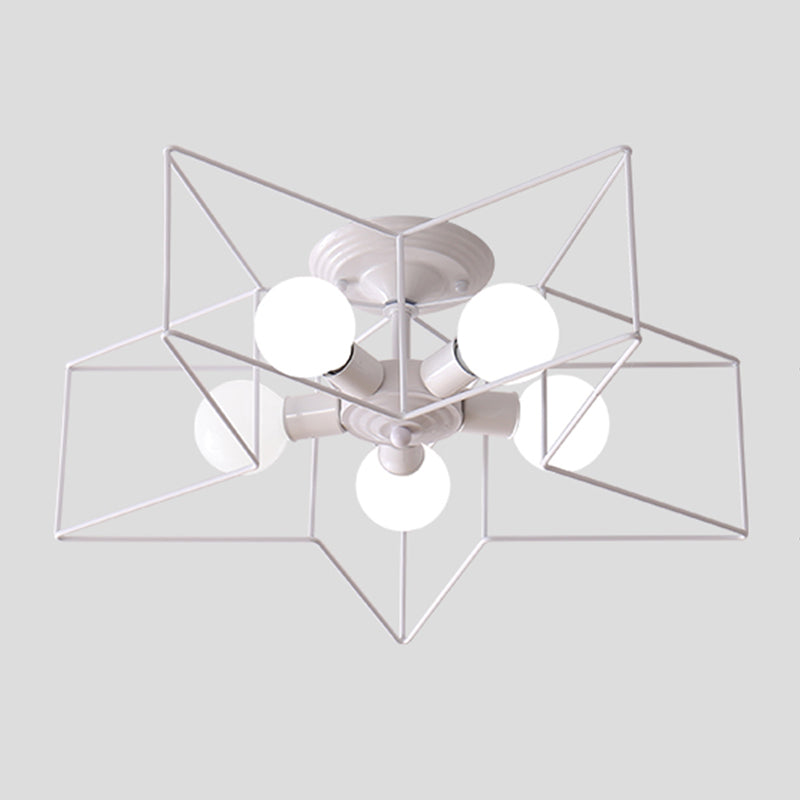 Macaron Ster Shape Plafond Gemonteerd Licht Metalen Slaapkamer Plafond Licht Profiel
