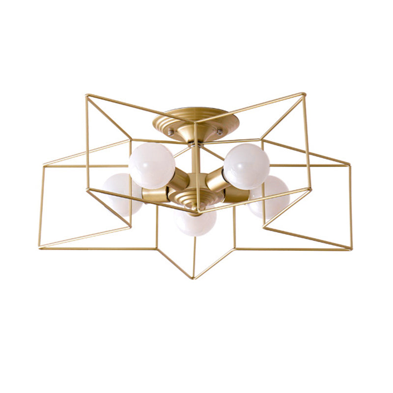 Macaron Ster Shape Plafond Gemonteerd Licht Metalen Slaapkamer Plafond Licht Profiel