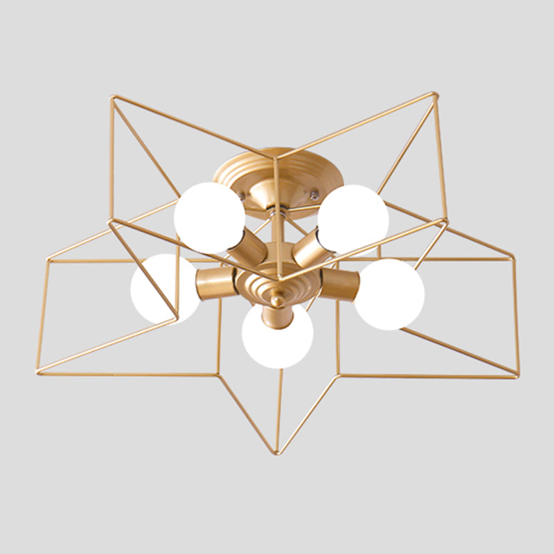 Macaron Ster Shape Plafond Gemonteerd Licht Metalen Slaapkamer Plafond Licht Profiel
