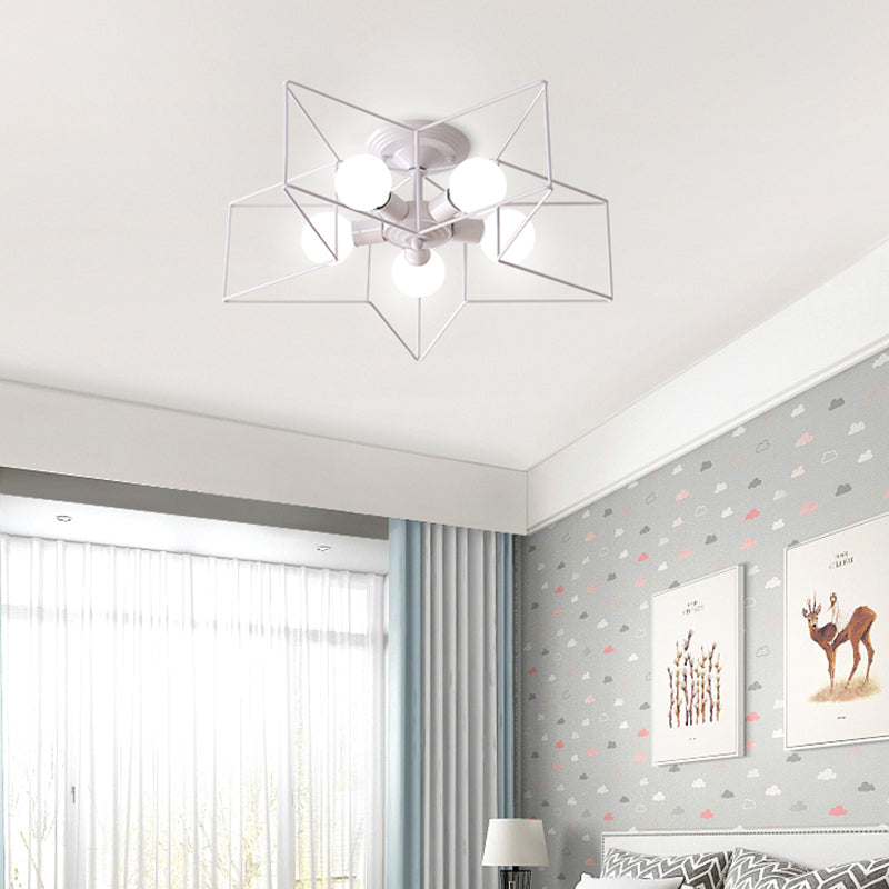 Macaron Ster Shape Plafond Gemonteerd Licht Metalen Slaapkamer Plafond Licht Profiel