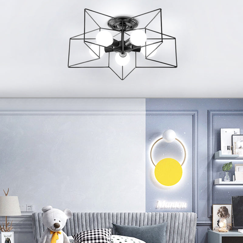 Macaron Ster Shape Plafond Gemonteerd Licht Metalen Slaapkamer Plafond Licht Profiel