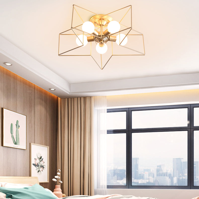 Macaron Ster Shape Plafond Gemonteerd Licht Metalen Slaapkamer Plafond Licht Profiel