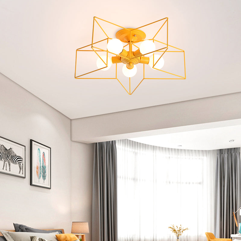 Macaron Ster Shape Plafond Gemonteerd Licht Metalen Slaapkamer Plafond Licht Profiel