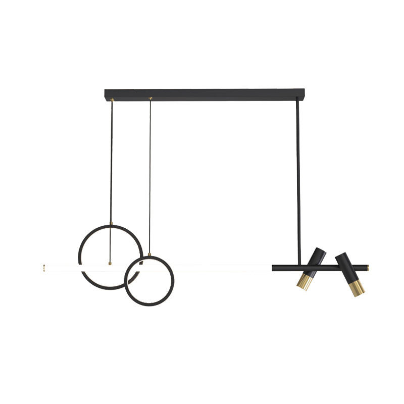 Luces colgantes de la isla de metal de la isla de geometría de estilo moderno