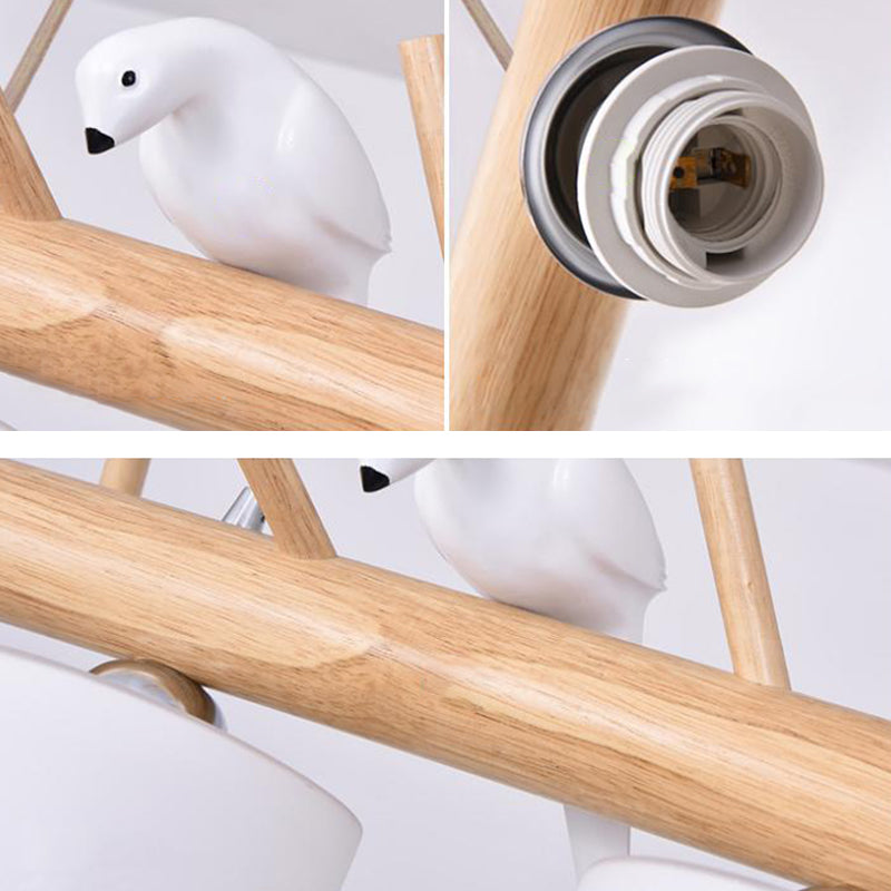 Luces de isla de cilindro de estilo contemporáneo luces colgantes de la isla de vidrio blanco