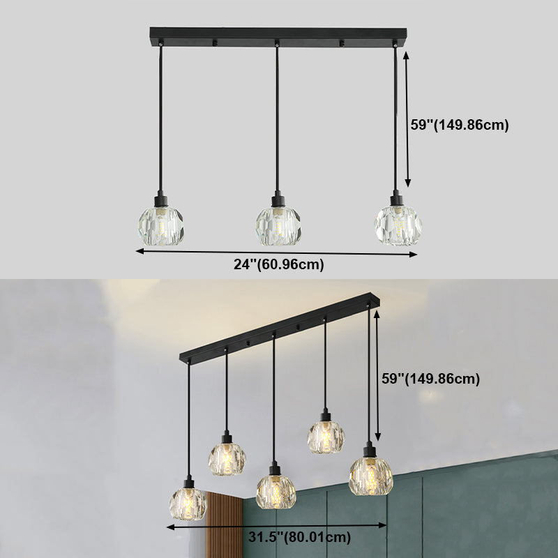 Ideas de iluminación de la isla de Crystal Island de estilo moderno de estilo Spherical