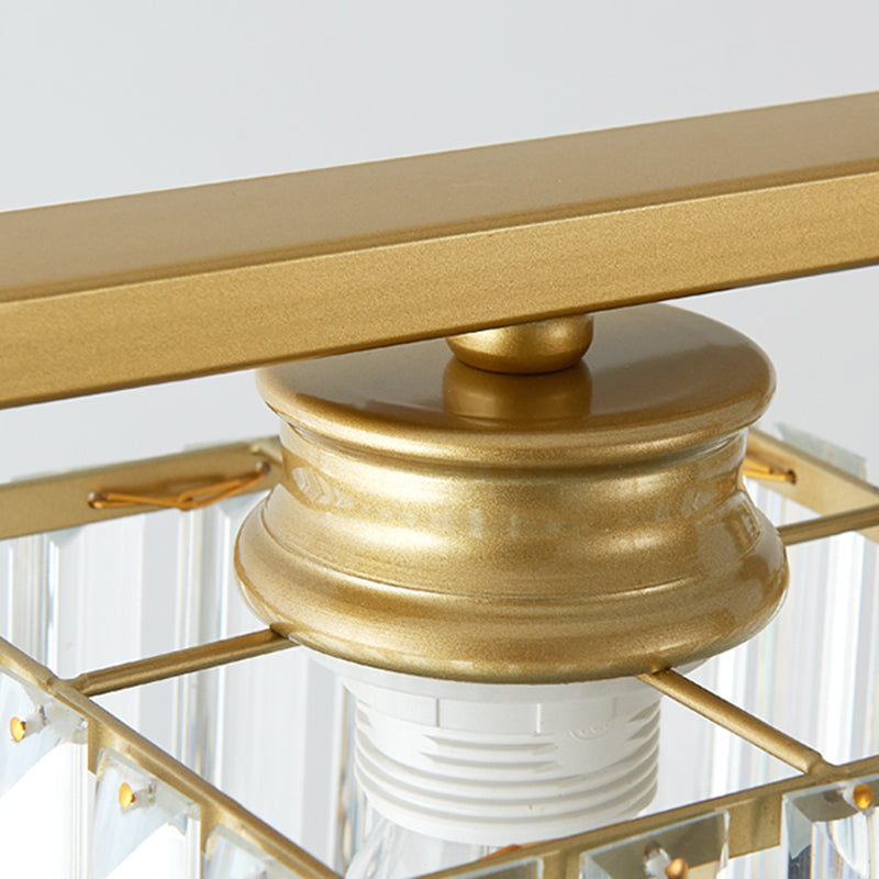 Luces colgantes de Crystal Island de estilo moderno de estilo cuadrado