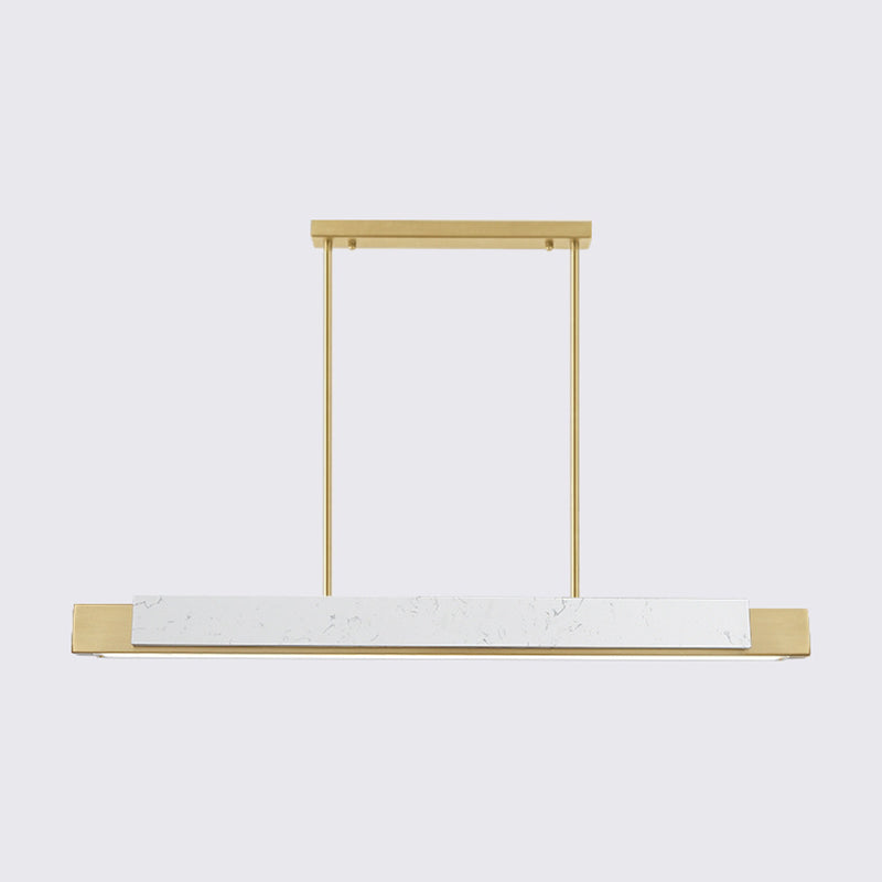 Contemporary Style Linear Hanging Pendant Light Marble 1- Light Pendant Light Fixture