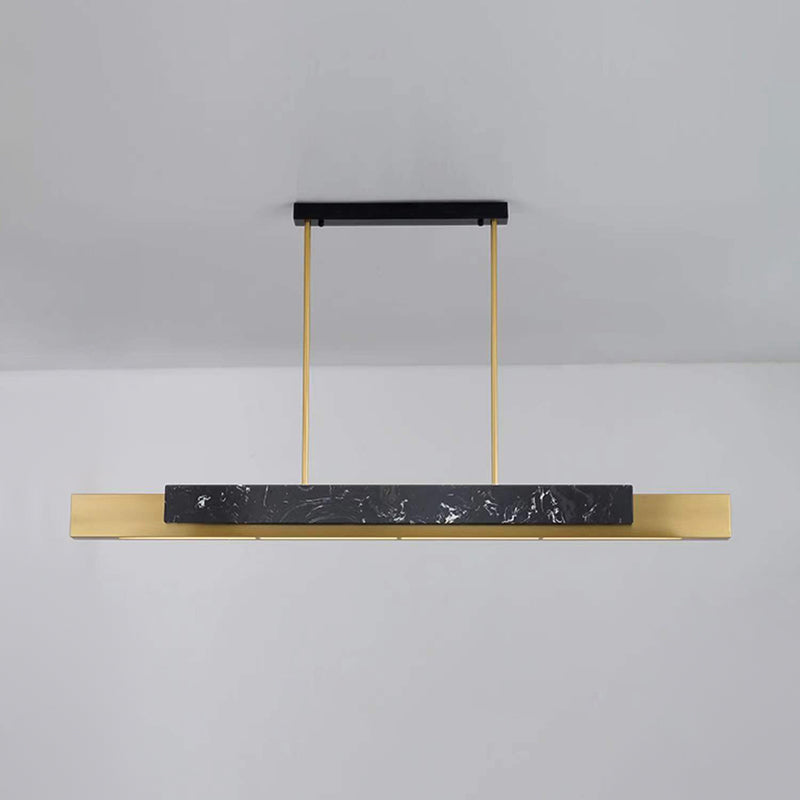 Contemporary Style Linear Hanging Pendant Light Marble 1- Light Pendant Light Fixture