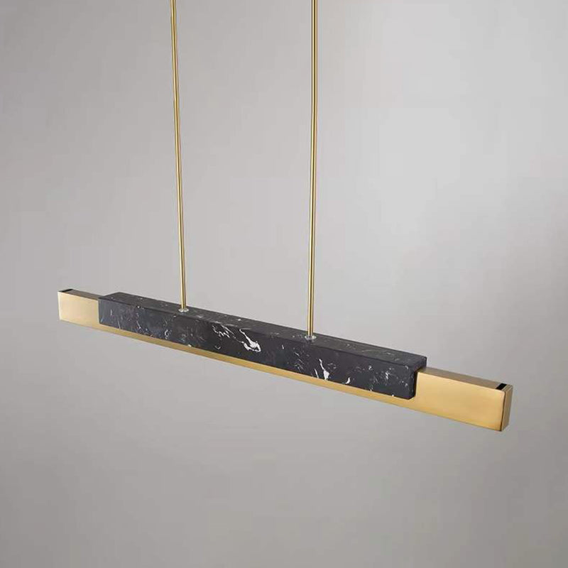 Contemporary Style Linear Hanging Pendant Light Marble 1- Light Pendant Light Fixture