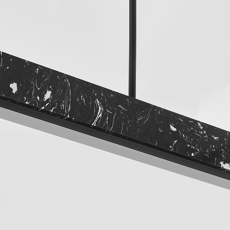Contemporary Style Linear Hanging Pendant Light Marble 1- Light Pendant Light Fixture