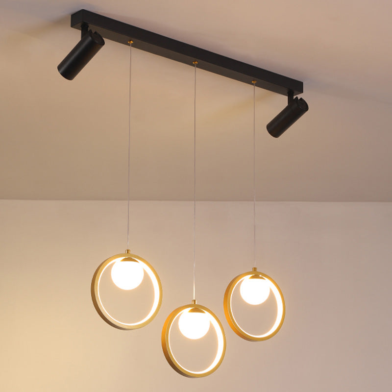 Estilo contemporáneo Geometry Island Lighting Lights Metal Island Lights