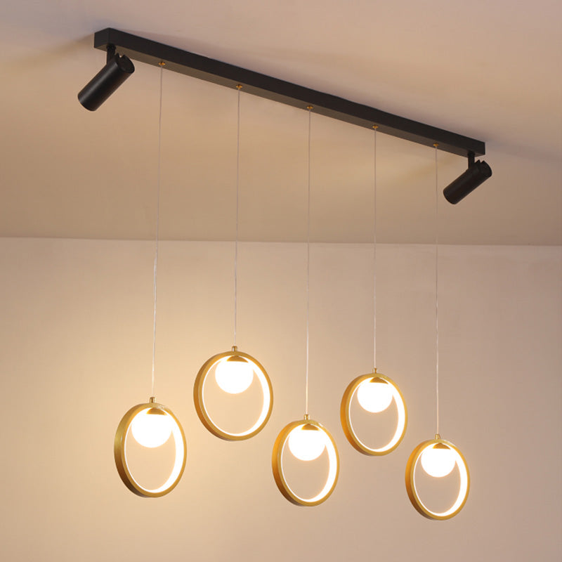 Estilo contemporáneo Geometry Island Lighting Lights Metal Island Lights