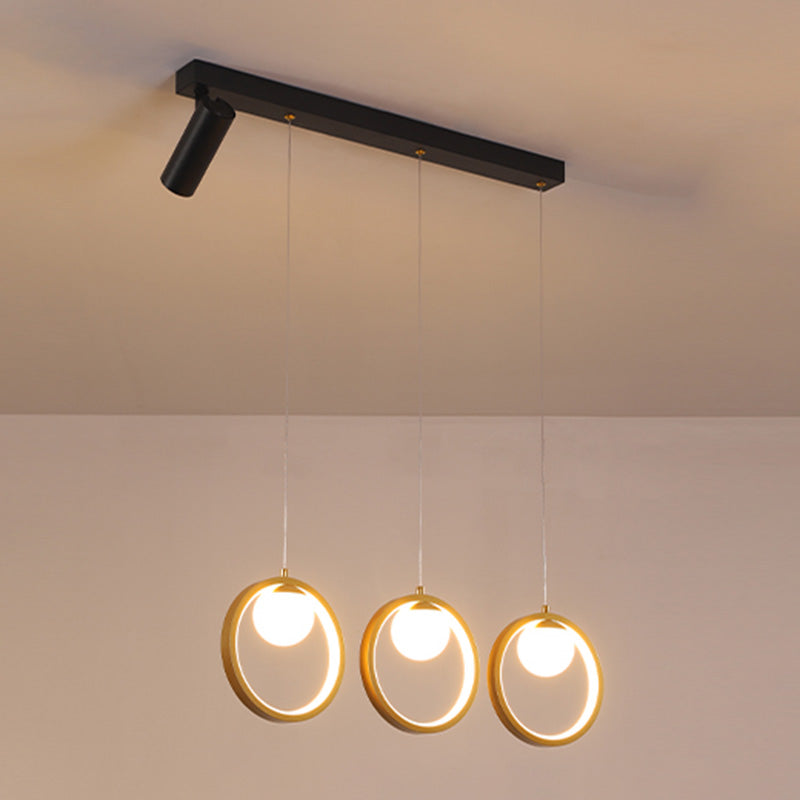 Estilo contemporáneo Geometry Island Lighting Lights Metal Island Lights