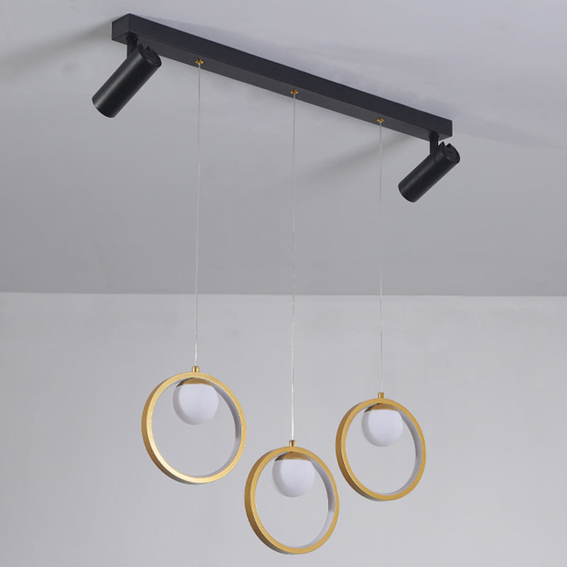 Estilo contemporáneo Geometry Island Lighting Lights Metal Island Lights