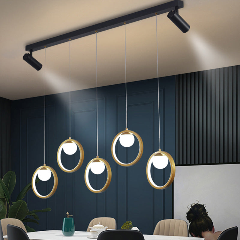 Estilo contemporáneo Geometry Island Lighting Lights Metal Island Lights