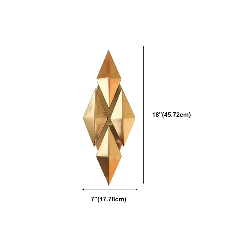 Geometrischer Schatten Metall Wandleuchte moderner Stil Multi -Leuchten Wandmontiertes Licht in Gold