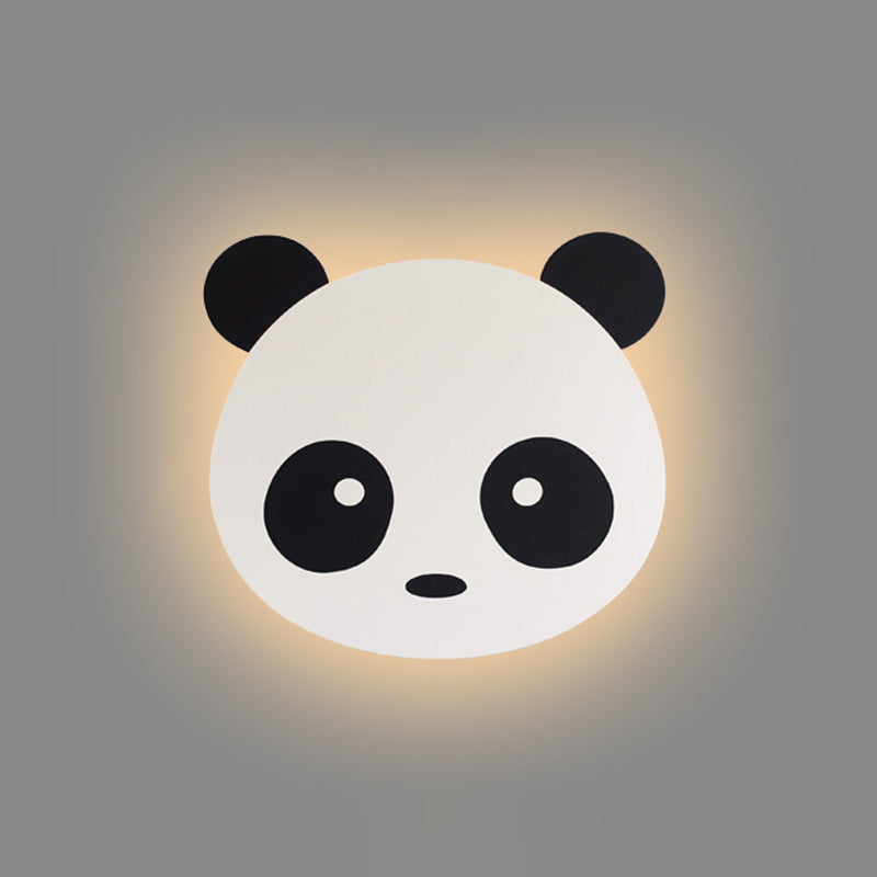 Unico tonalità in metallo a parete in metallo in stile kid a parete leggera monte leggera in bianco