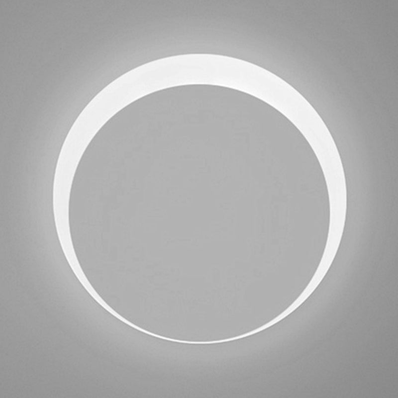 Runde Schatten Metall Wandleuchter moderner Stil Ein leichtem Lichtmontage Licht in Weiß