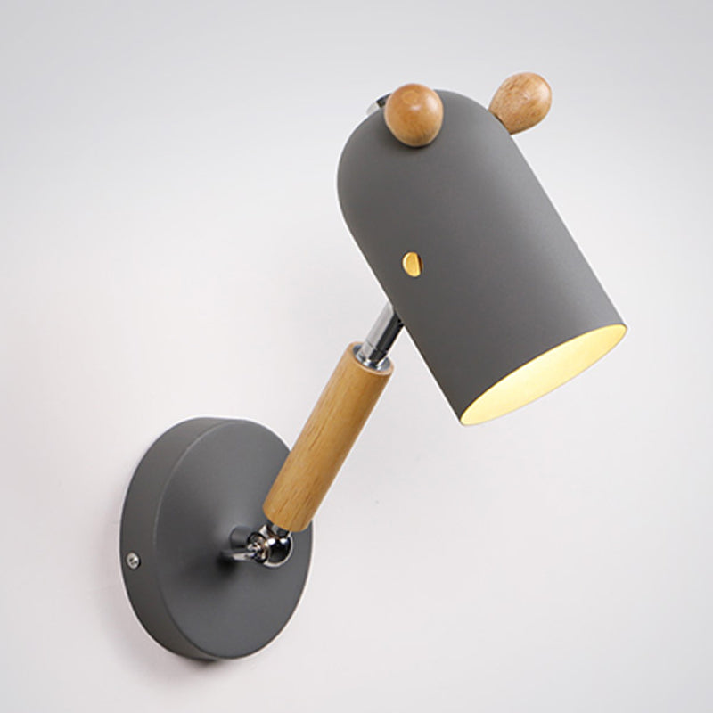 Halbzylindermetallwandleuchte moderne nordische Makkaron -Leuchtton -Leuchte