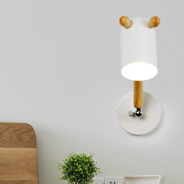 Halbzylindermetallwandleuchte moderne nordische Makkaron -Leuchtton -Leuchte