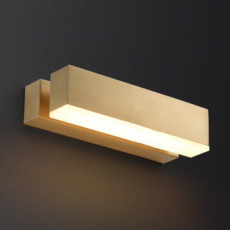 Quadratische Schatten Metall Wandleuchter moderner Stil ein leichtes Wandmontage Licht in Gold