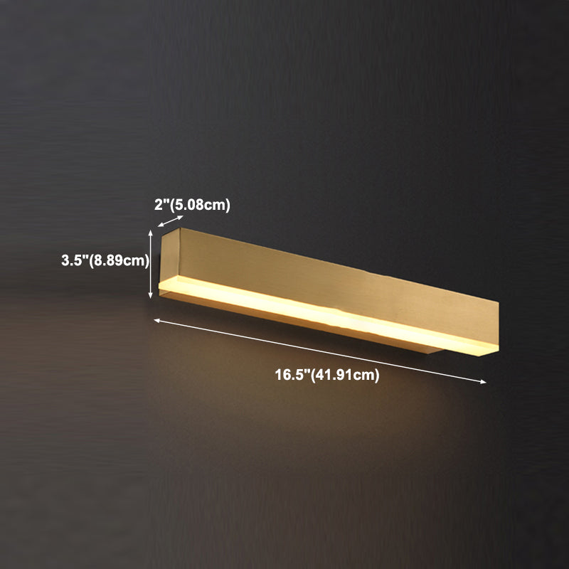 Quadratische Schatten Metall Wandleuchter moderner Stil ein leichtes Wandmontage Licht in Gold