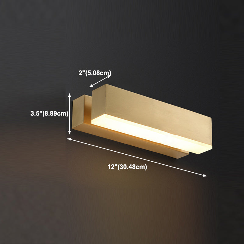 Quadratische Schatten Metall Wandleuchter moderner Stil ein leichtes Wandmontage Licht in Gold