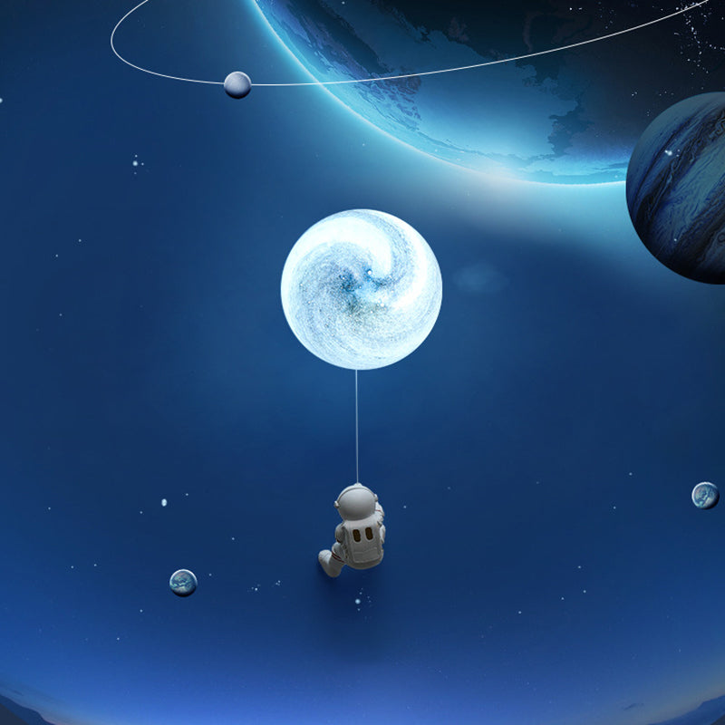 Lampada da parete astronauta e piante