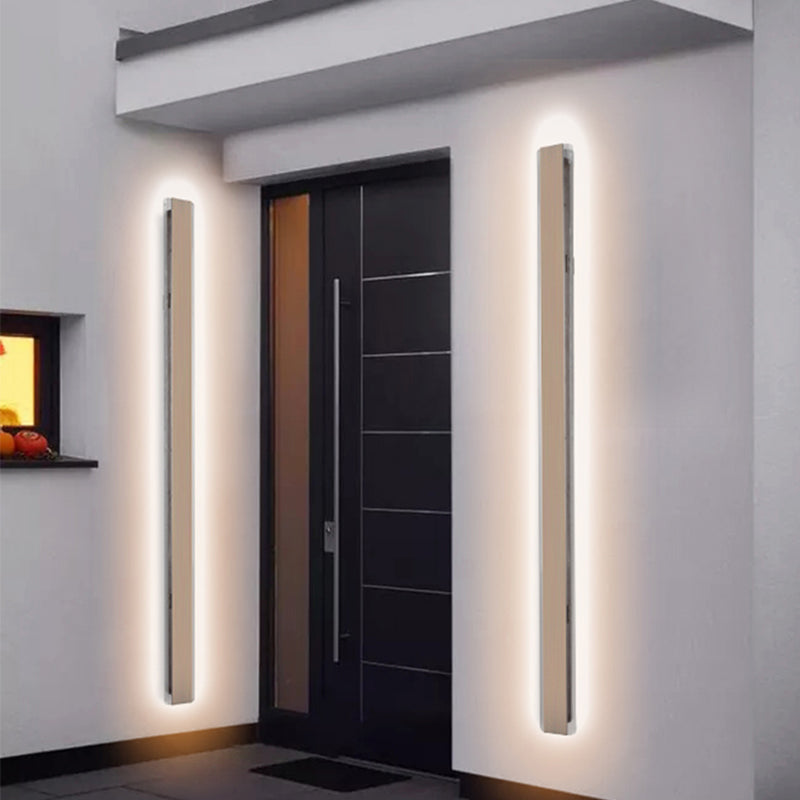 Linear Shape Metal Wall Light Modern Style 1 Light Wall Mount Light