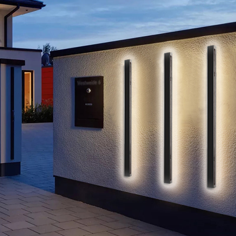 Linear Shape Metal Wall Light Modern Style 1 Light Wall Mount Light