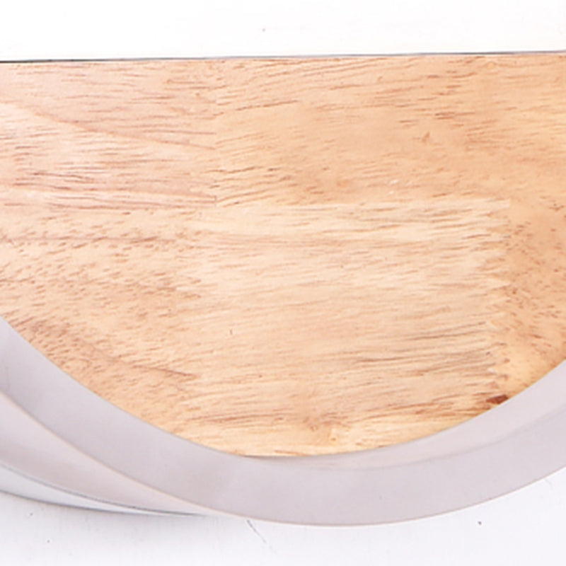 Moderner Wandleuchte runde Form Holz 1-Licht-Wandhalterung Licht