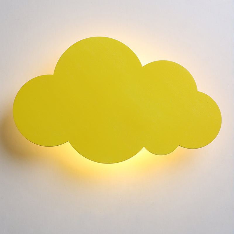 Moderne Stil Leuchte Wolkenform Holz 1-Licht-Wandhalterung Licht