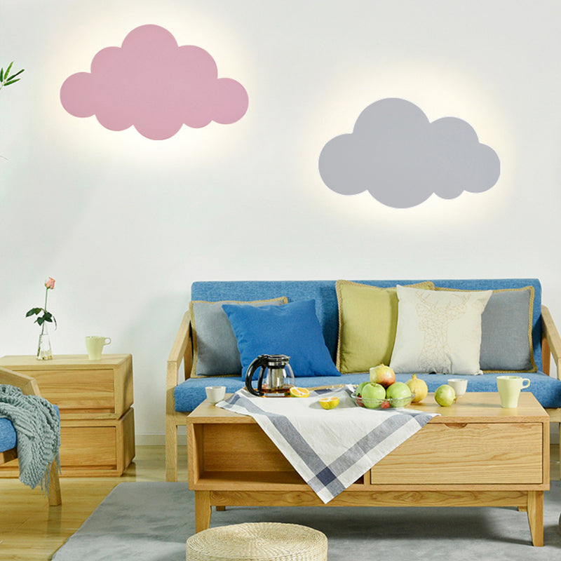 Moderne Stil Leuchte Wolkenform Holz 1-Licht-Wandhalterung Licht