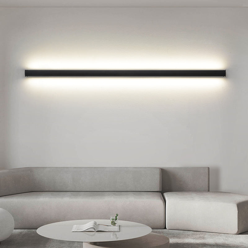 Linearer Wandleuchte moderne Metall 1 Lichtwand montieren Licht in Schwarz
