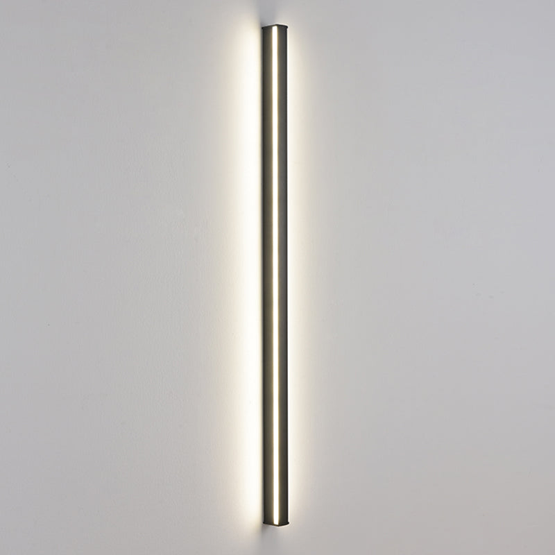 Linearer Wandleuchte moderne Metall 1 Lichtwand montieren Licht in Schwarz