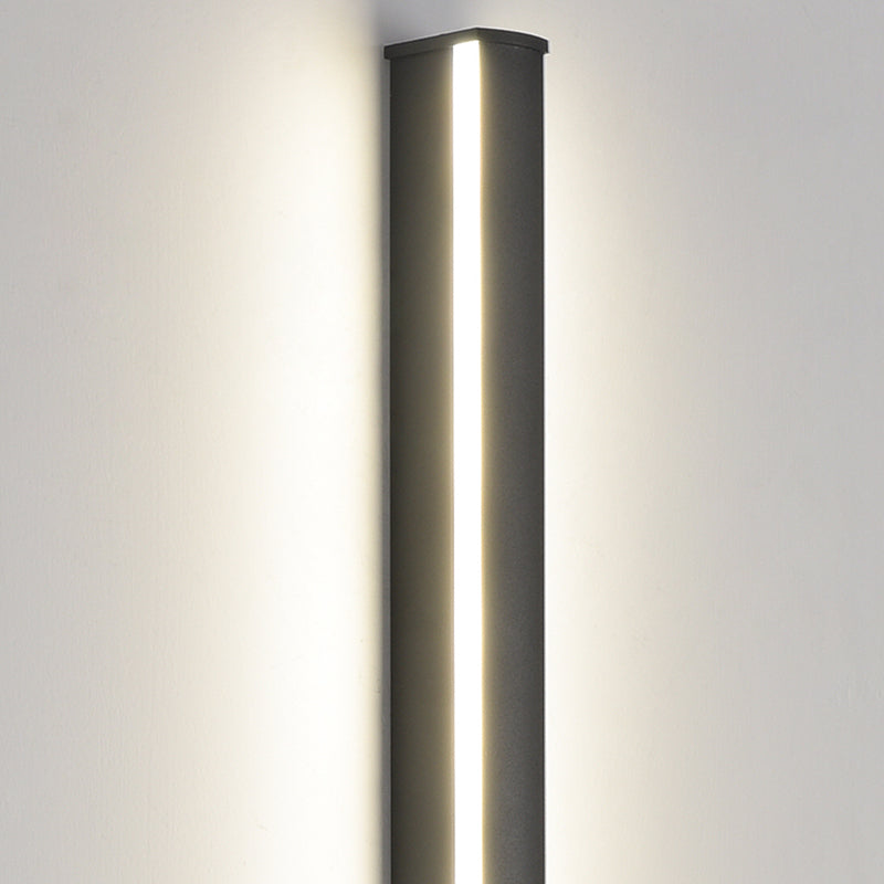Linearer Wandleuchte moderne Metall 1 Lichtwand montieren Licht in Schwarz